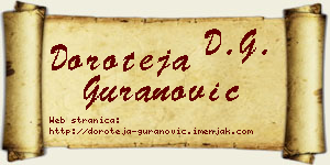 Doroteja Guranović vizit kartica